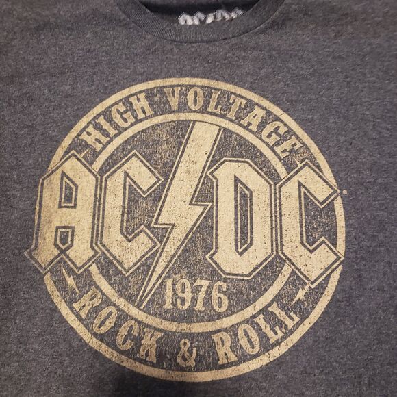 AC/DC Gray Pullover T-shirt Men's Sz L - Picture 2 of 4